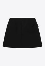 Alexander McQueen Wool Mini Skirt Black 824715QJADK/Q_ALEXQ-1000