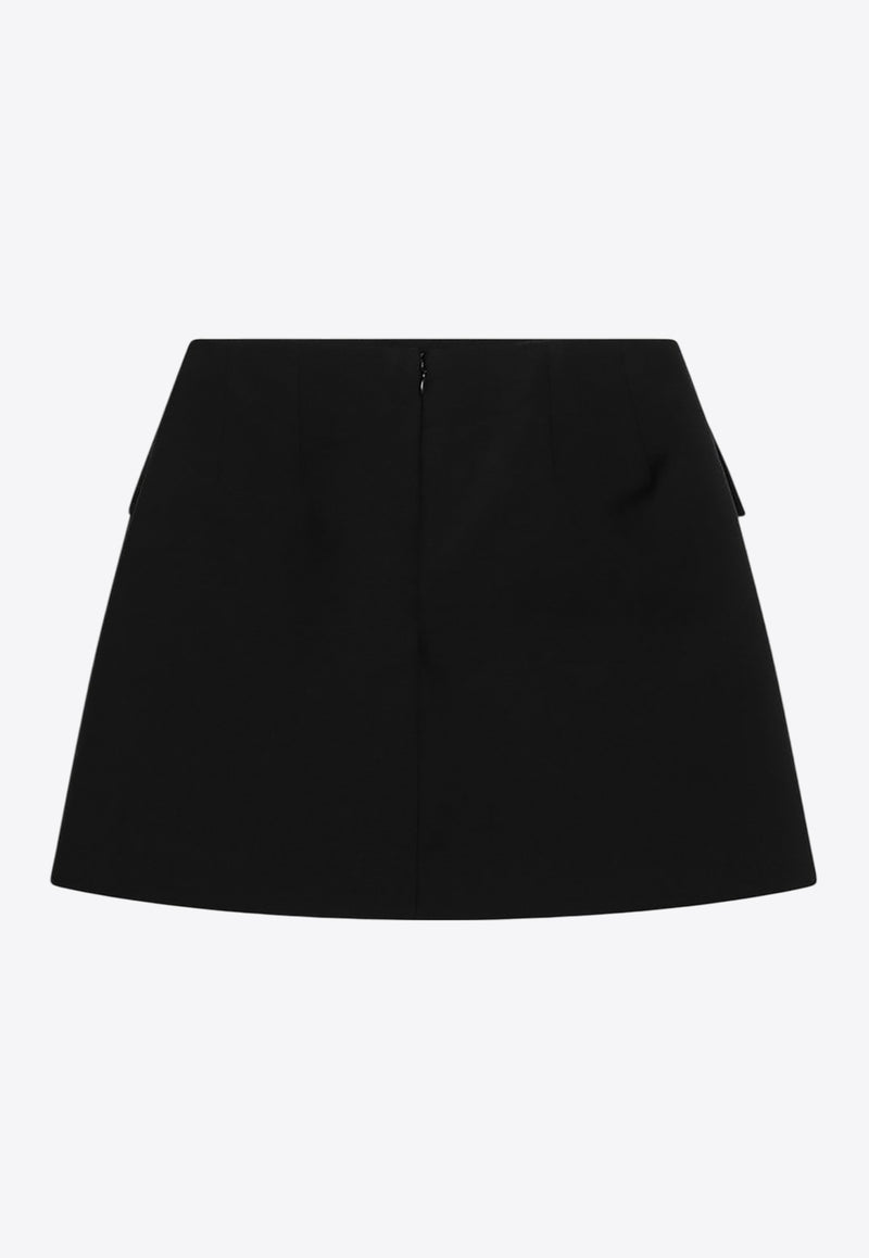 Alexander McQueen Wool Mini Skirt Black 824715QJADK/Q_ALEXQ-1000
