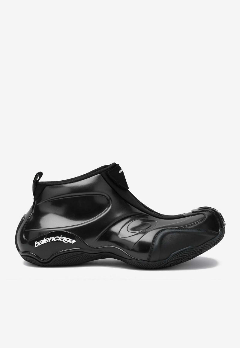 Balenciaga Faux Leather Basketball Sneakers  Black 824909WBKBM/R_BALEN-1110