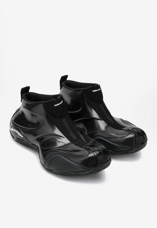 Balenciaga Faux Leather Basketball Sneakers  Black 824909WBKBM/R_BALEN-1110