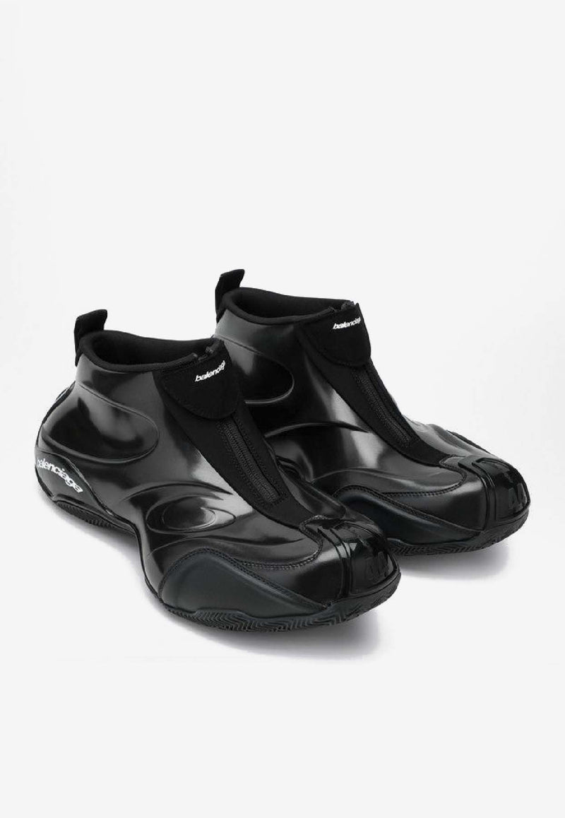 Balenciaga Faux Leather Basketball Sneakers  Black 824909WBKBM/R_BALEN-1110