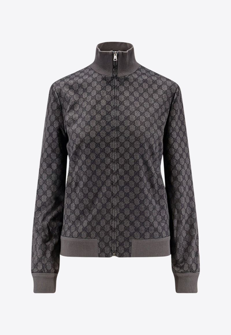 Gucci GG Supreme Zip-Up Bomber Jacket Black 837678XJHF01000_Black_29850966