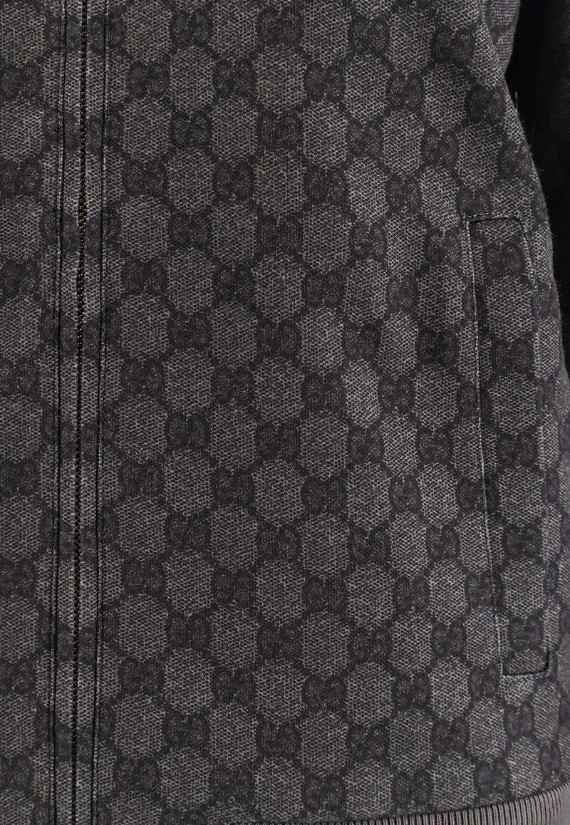 Gucci GG Supreme Zip-Up Bomber Jacket Black 837678XJHF01000_Black_29850966