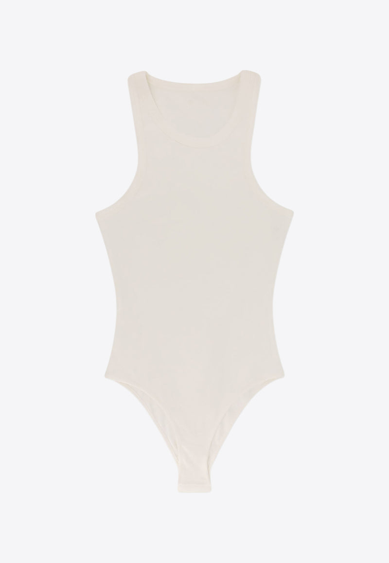 Alaïa Ribbed Knit Bodysuit Cream AA9B0382J085B020_BLANC CASSE_29838097