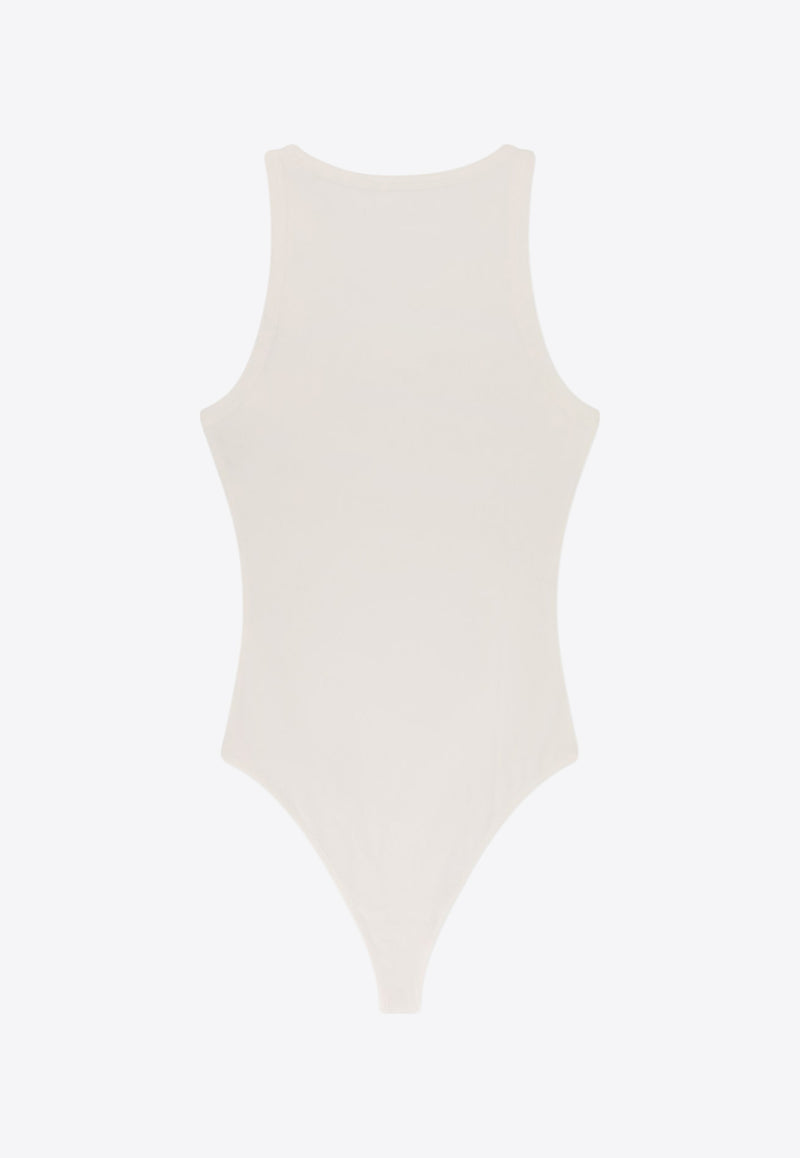 Alaïa Ribbed Knit Bodysuit Cream AA9B0382J085B020_BLANC CASSE_29838097