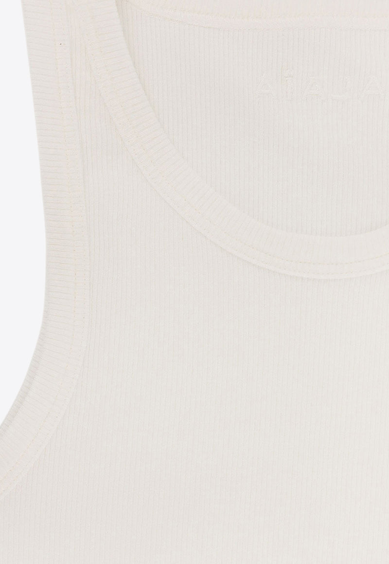 Alaïa Ribbed Knit Bodysuit Cream AA9B0382J085B020_BLANC CASSE_29838097