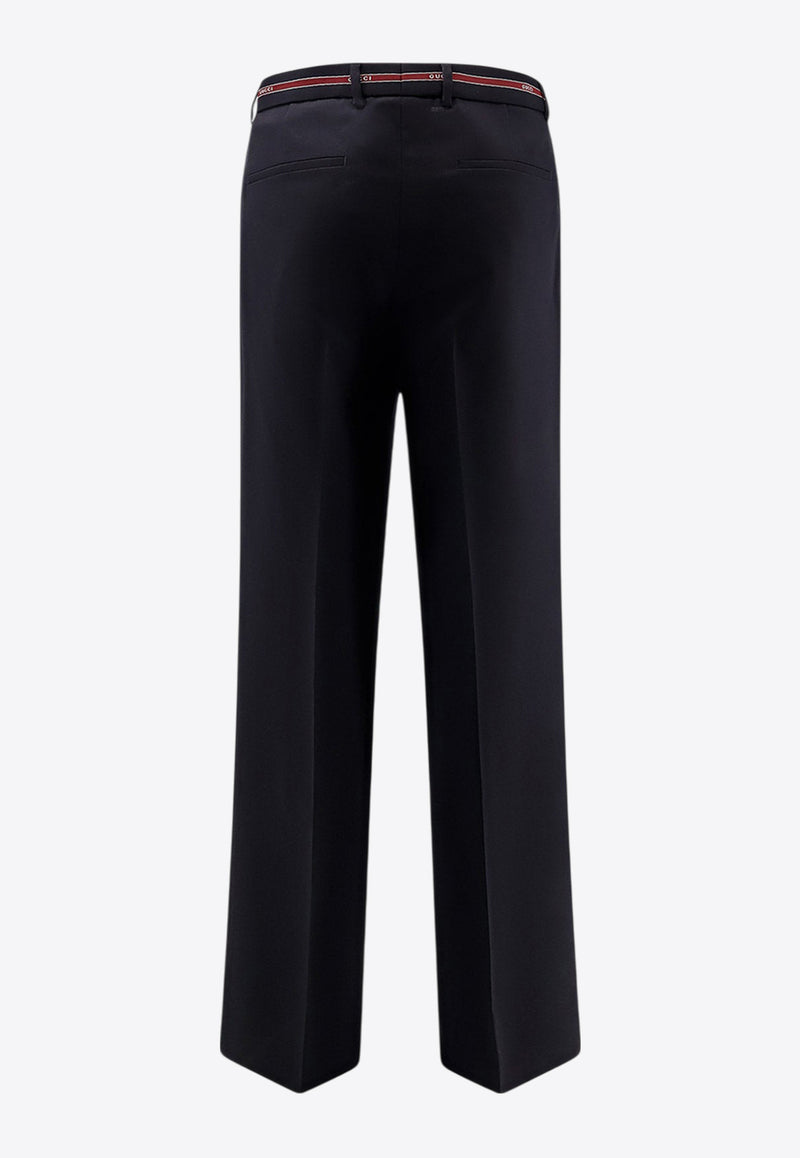 Gucci Signature Web Wool Straight-Leg Pants Navy 832544Z7AQV4668_Blue_29852668