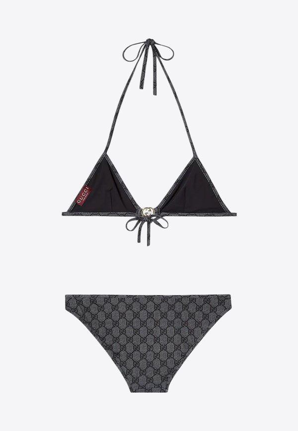 Gucci GG Supreme Halterneck Bikini Black 688999XHAK31000_Black_29852001