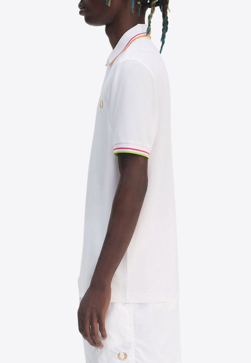 Fred Perry Logo Embroidered Polo T-shirt White M983953_100_White_31718499