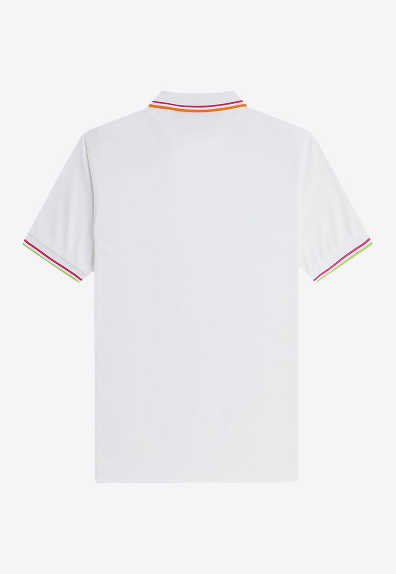 Fred Perry Logo Embroidered Polo T-shirt White M983953_100_White_31718499