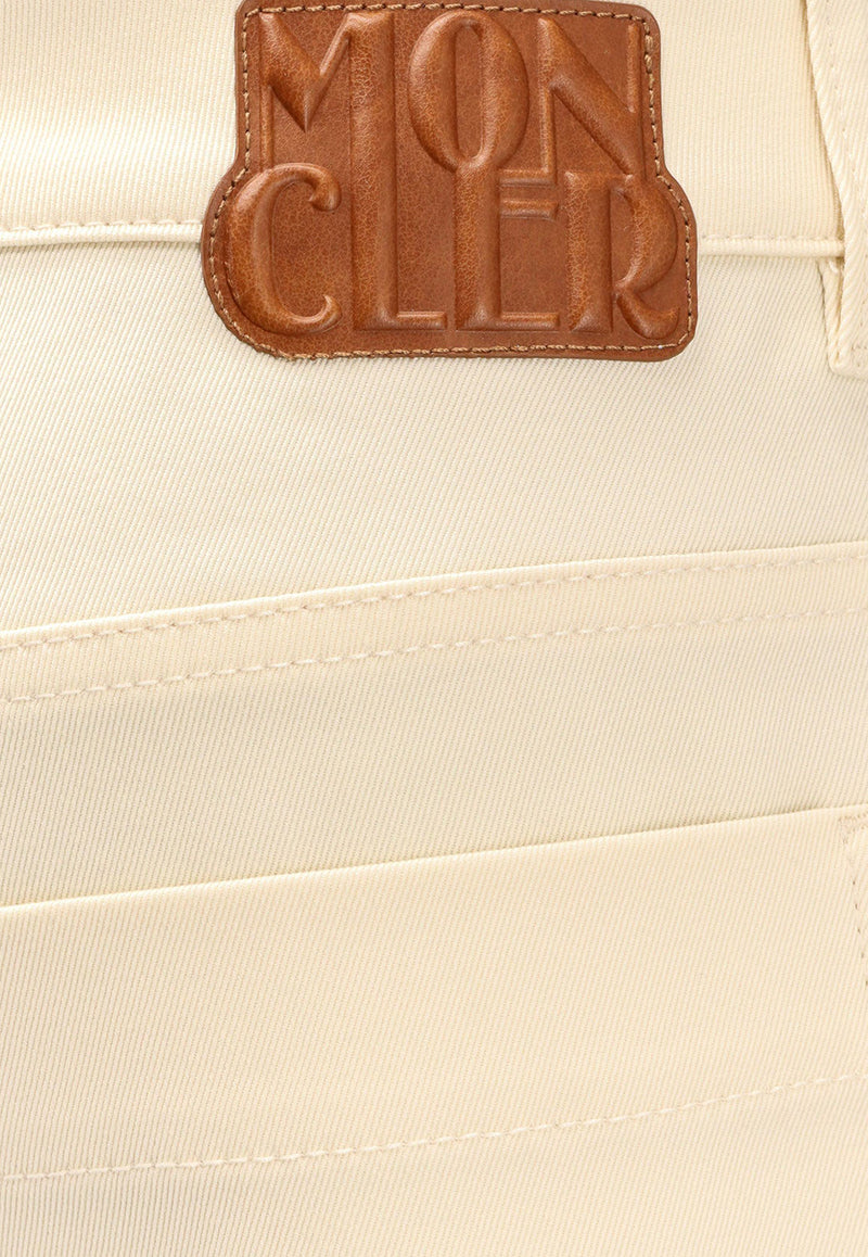 Moncler Logo Patch Bermuda Shorts Beige 0932B0000359858_20N_Beige_29858074