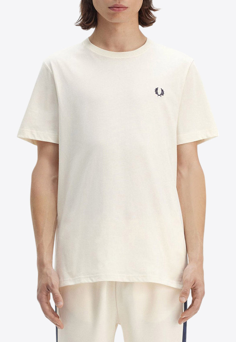 Fred Perry Logo Embroidered T-shirt Cream M1600_560_Beige_29839162