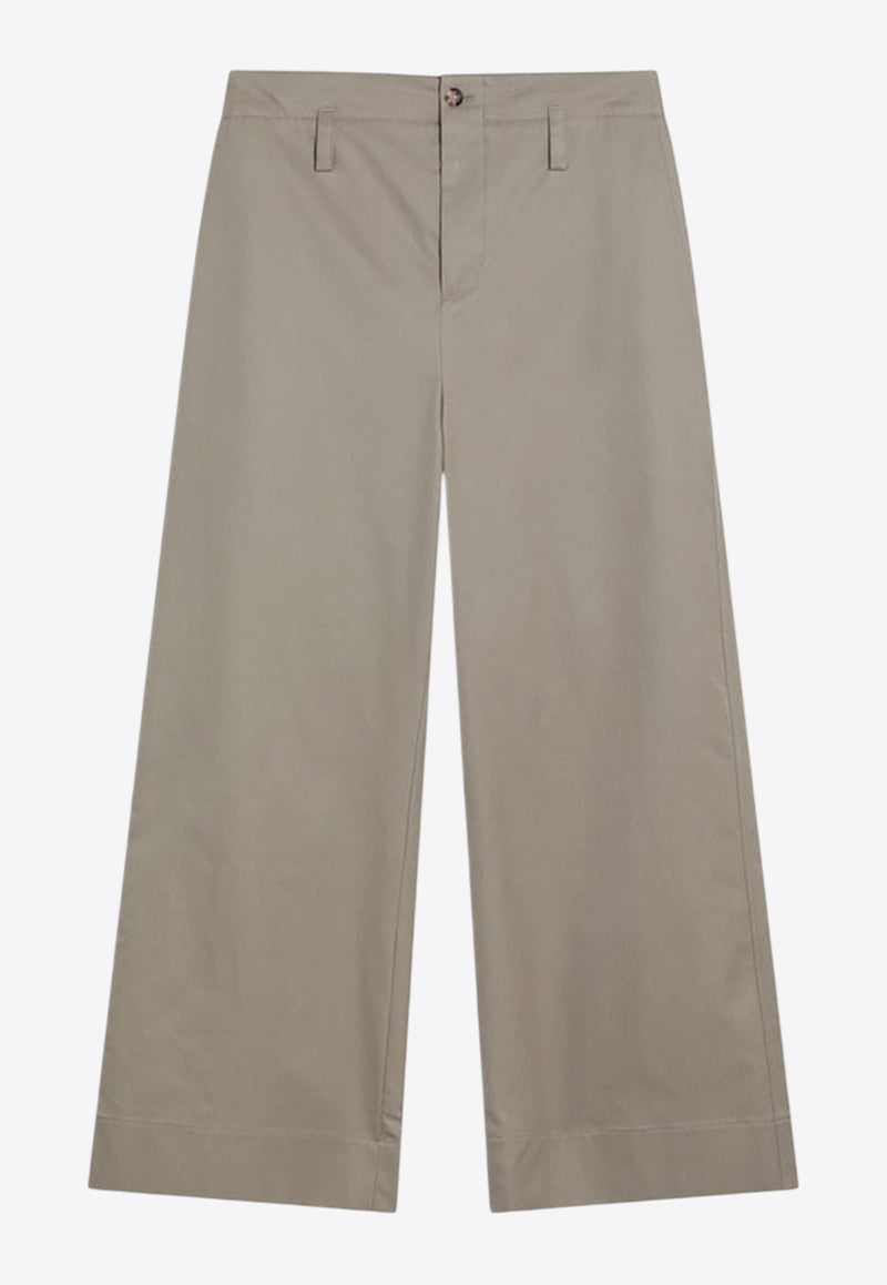 Alexander McQueen Wide-Leg Chino Pants Beige 826441QSABY/R_ALEXQ-2001
