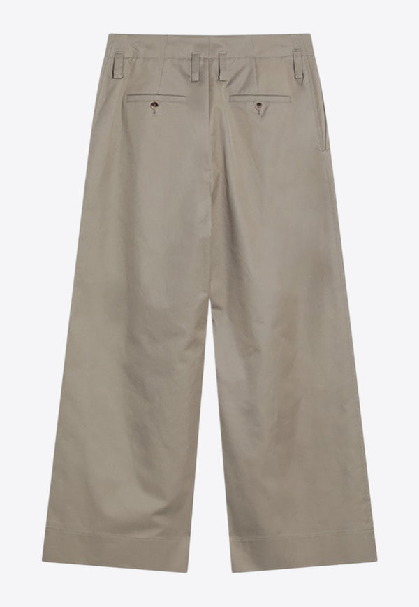 Alexander McQueen Wide-Leg Chino Pants Beige 826441QSABY/R_ALEXQ-2001