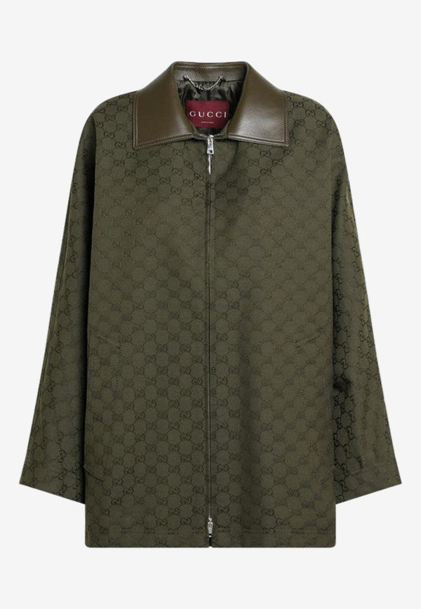 Gucci All-Over GG Logo Zip-Up Jacket Green 826626Z8B1O/R_GUC-3602