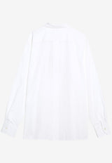 Saint Laurent Cassandre Long-Sleeved Shirt White 826821Y217W/R_YSL-9000