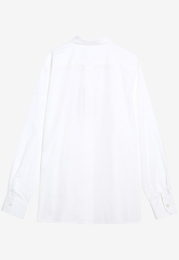 Saint Laurent Cassandre Long-Sleeved Shirt White 826821Y217W/R_YSL-9000