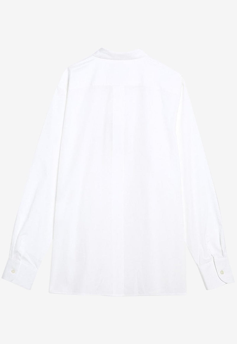 Saint Laurent Cassandre Long-Sleeved Shirt White 826821Y217W/R_YSL-9000