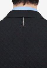 Alexander McQueen Skull Jacquard Deconstructed Blazer Black 827198QRABU 1010
