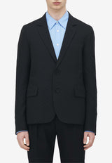 Alexander McQueen Skull Jacquard Deconstructed Blazer Black 827198QRABU 1010