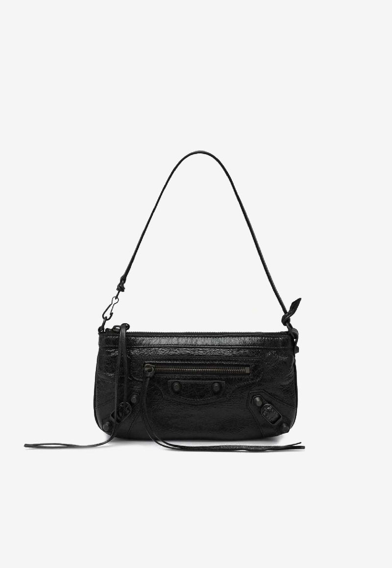 Balenciaga Le City Nappa Leather Shoulder Bag Black 8280582ABEK/R_BALEN-1000