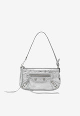 Balenciaga Le City Metallic Leather Shoulder Bag Silver 8280582ABMY/R_BALEN-8122