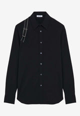 Alexander McQueen Harness Long-Sleeved Shirt Black 828170QNAAB 0506