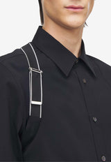Alexander McQueen Harness Long-Sleeved Shirt Black 828170QNAAB 0506