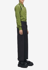 Alexander McQueen Harness Long-Sleeved Shirt Green 828170QNAAB 3015