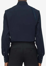 Alexander McQueen Harness Long-Sleeved Shirt Navy 828170QNAAB 4206