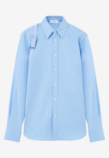 Alexander McQueen Harness Long-Sleeved Shirt Light Blue 828170QNAAB 4343