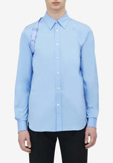 Alexander McQueen Harness Long-Sleeved Shirt Light Blue 828170QNAAB 4343