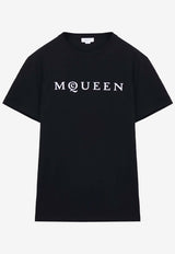 Alexander McQueen Logo Print T-shirt Black 828420QTADD 0520