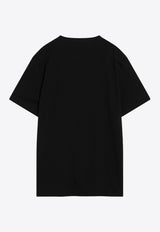 Alexander McQueen Logo Print Jersey T-shirt Black 828420QTADD/R_ALEXQ-0520