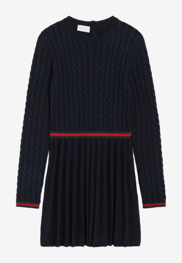 Gucci Baby Girls Pleated Mini Dress 828450XKEZ4/R_GUC-4180