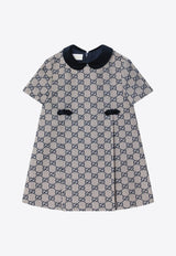 Gucci Kids Baby Girls GG Supreme Monogram Dress Blue 828494XWA2M/R_GUC-9118