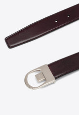 Saint Laurent Reversible Calf Leather Belt Burgundy  828728AAEWG/Q_YSL-1074