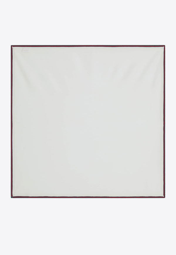Gucci Kids Babies Wool Blanket with Web Off-white 8289163K206/R_GUC-9166