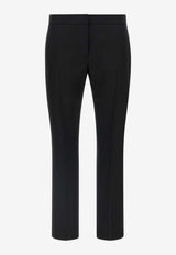 Alexander McQueen Wool Cigarette Tailored Pants Black 830041QJAAC 1000