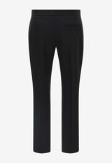Alexander McQueen Wool Cigarette Tailored Pants Black 830041QJAAC 1000