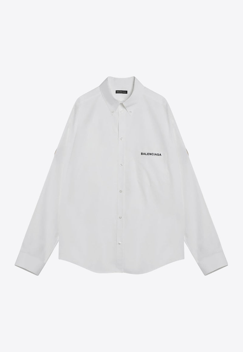 Balenciaga Uniform Merch Buttoned Shirt  White 830979TRM28/R_BALEN-9000