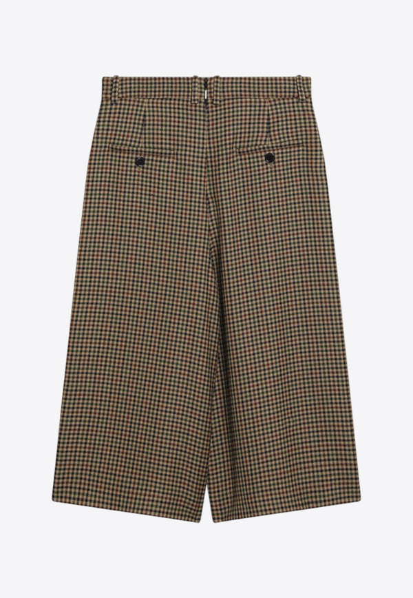 Saint Laurent Mid-Rise Houndstooth Wool Culottes Beige 831073Y1M75_YSL-2232