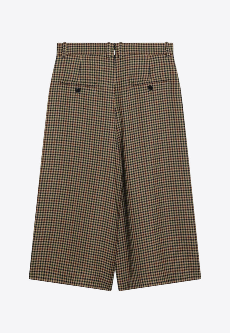 Saint Laurent Mid-Rise Houndstooth Wool Culottes Beige 831073Y1M75_YSL-2232