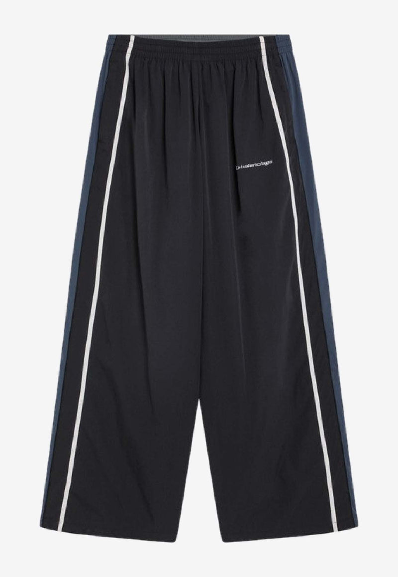 Balenciaga Colorblocked Wide-Leg Pants Black 831393TRO31/R_BALEN-1055