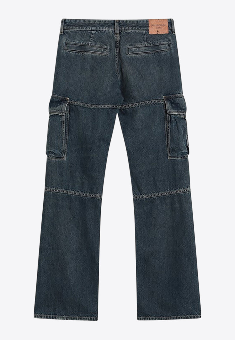 Balenciaga Faded Cargo Jeans  Blue 831704TSW71/Q_BALEN-4011
