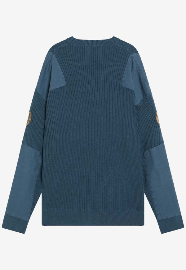 Balenciaga Uniform Merch Sweater Blue 833238T3386/R_BALEN-5002