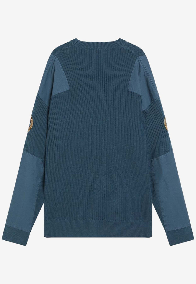Balenciaga Uniform Merch Sweater Blue 833238T3386/R_BALEN-5002