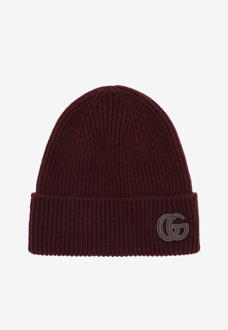 Gucci Double G Cashmere Beanie Burgundy 8341903GAC0/R_GUC-6100