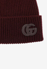 Gucci Double G Cashmere Beanie Burgundy 8341903GAC0/R_GUC-6100
