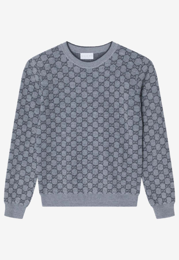 Gucci Boys Monogram Crewneck Sweater 834349XKEZO/R_GUC-1018